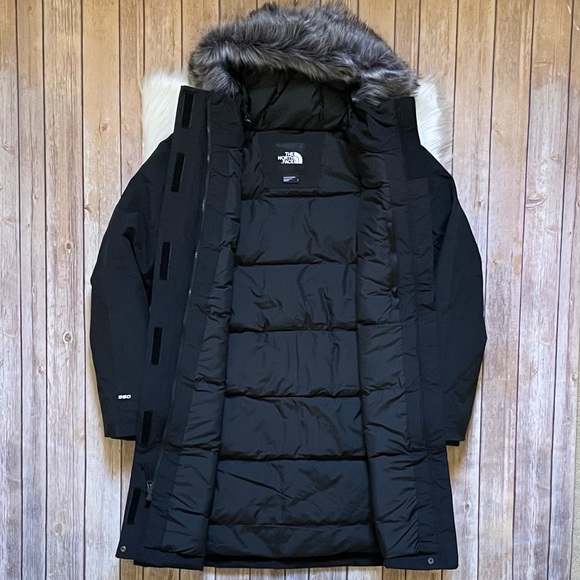The North Face Women’s Arctic Parka Waterproof Coat In Black - Picture 6 of 10